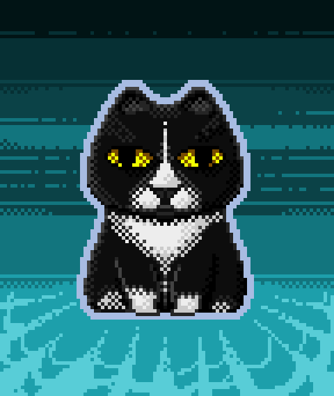 pixel art cat