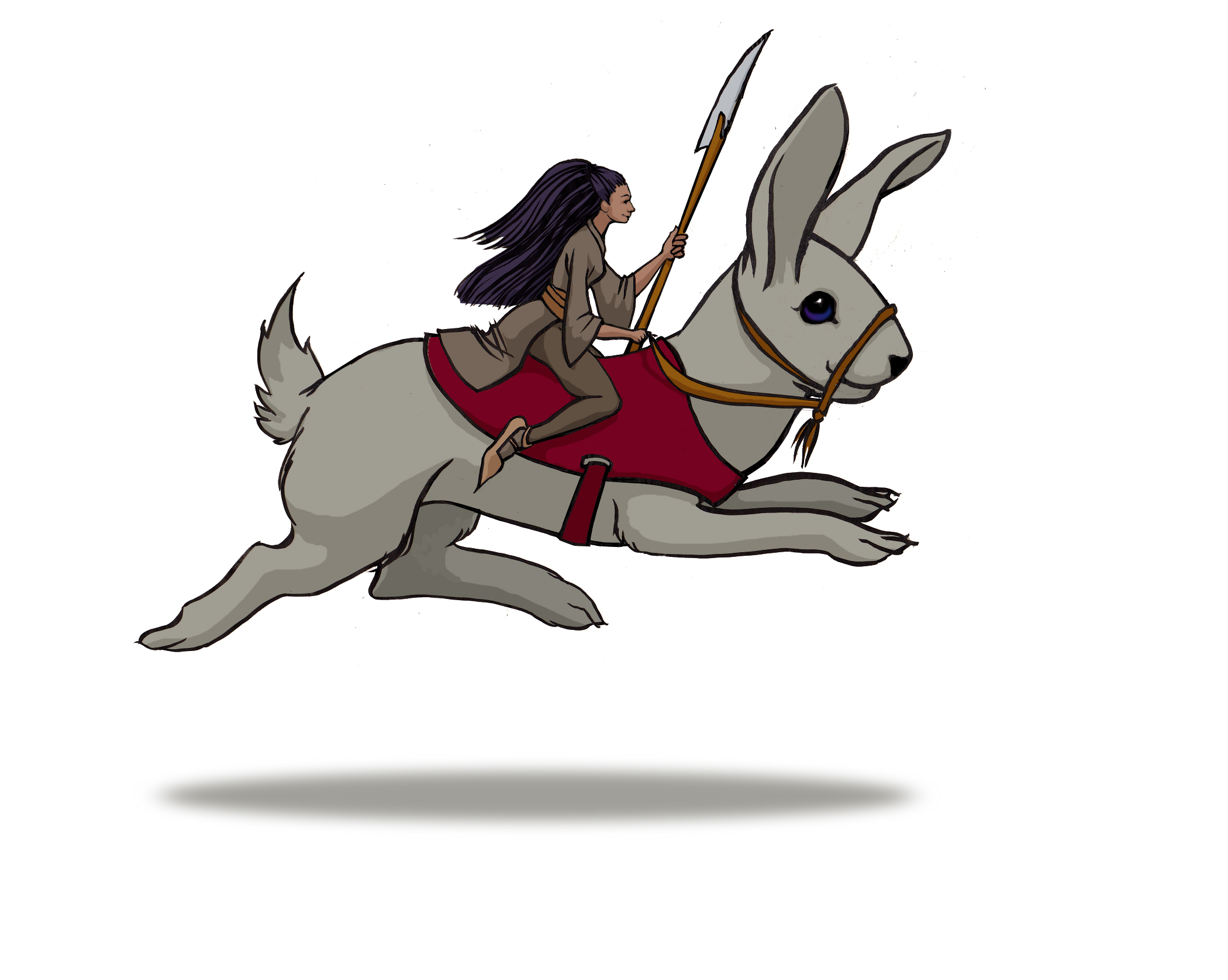 Monk Riding a Rabbit concept